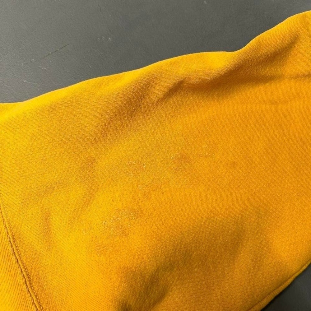 Vintage 90s Nike white tag mustard yellow embroidered check Crewneck sweatshirt - Picture 6 of 7